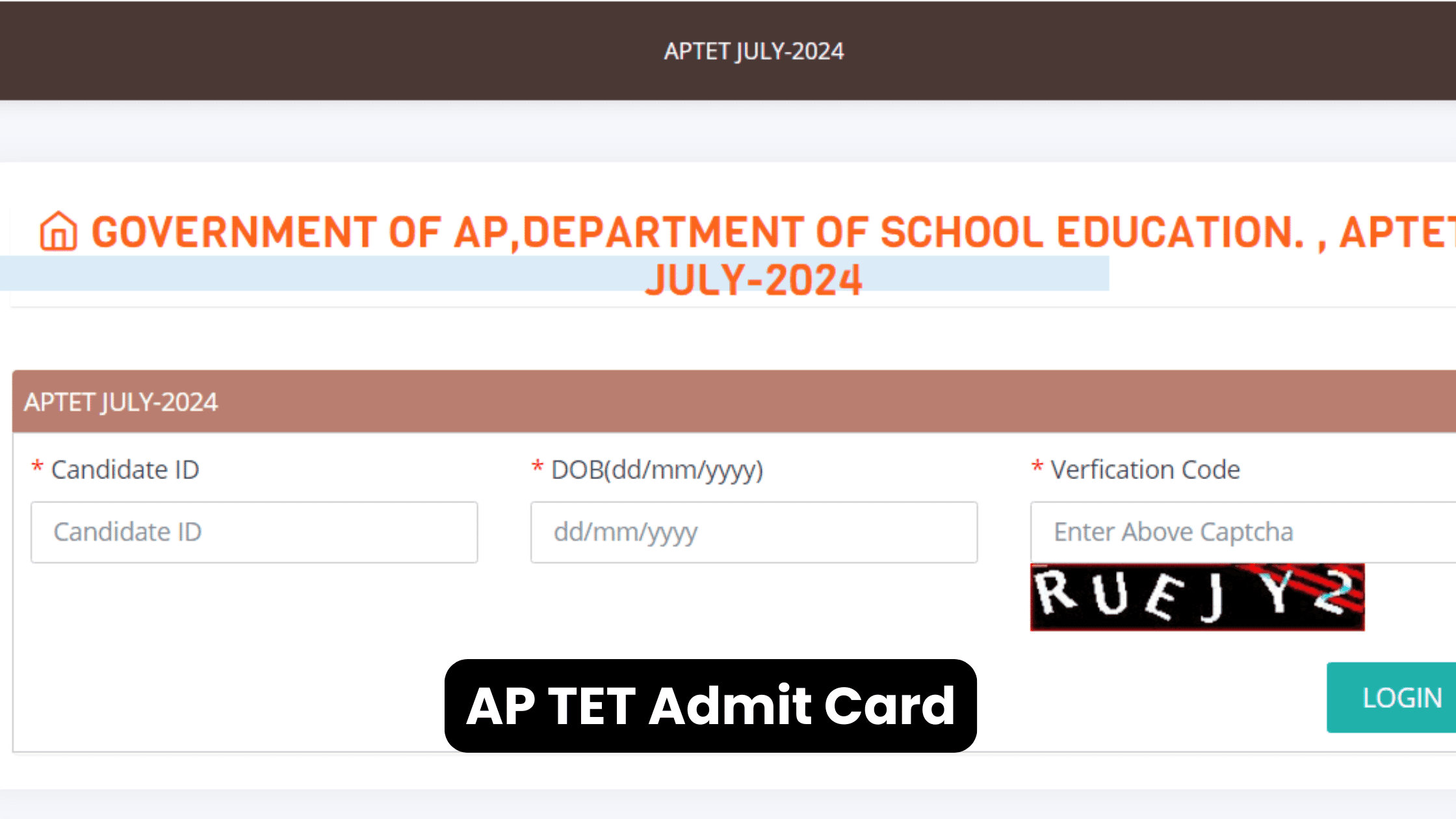 AP TET Admit Card