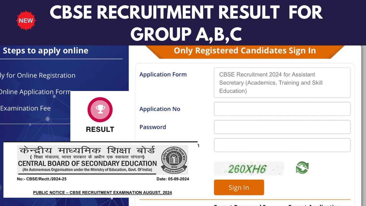 CBSE Assistant Secretary Result (CBSE recruitment result 2024)