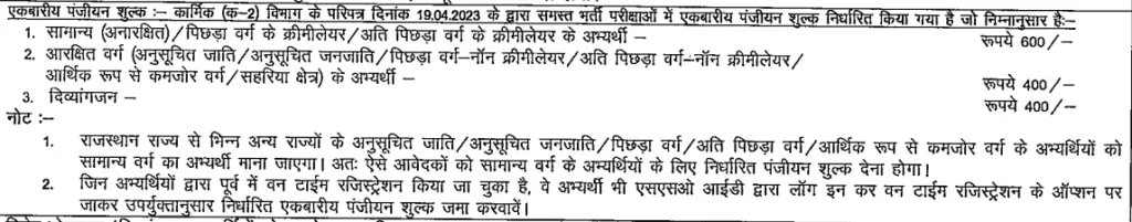 RPSC School Lecturer Recruitment 2024 Notification (OUT): apply at @rpsc.rajasthan.gov.in 1 Application fee details for RPSC School Lecturer Recruitment