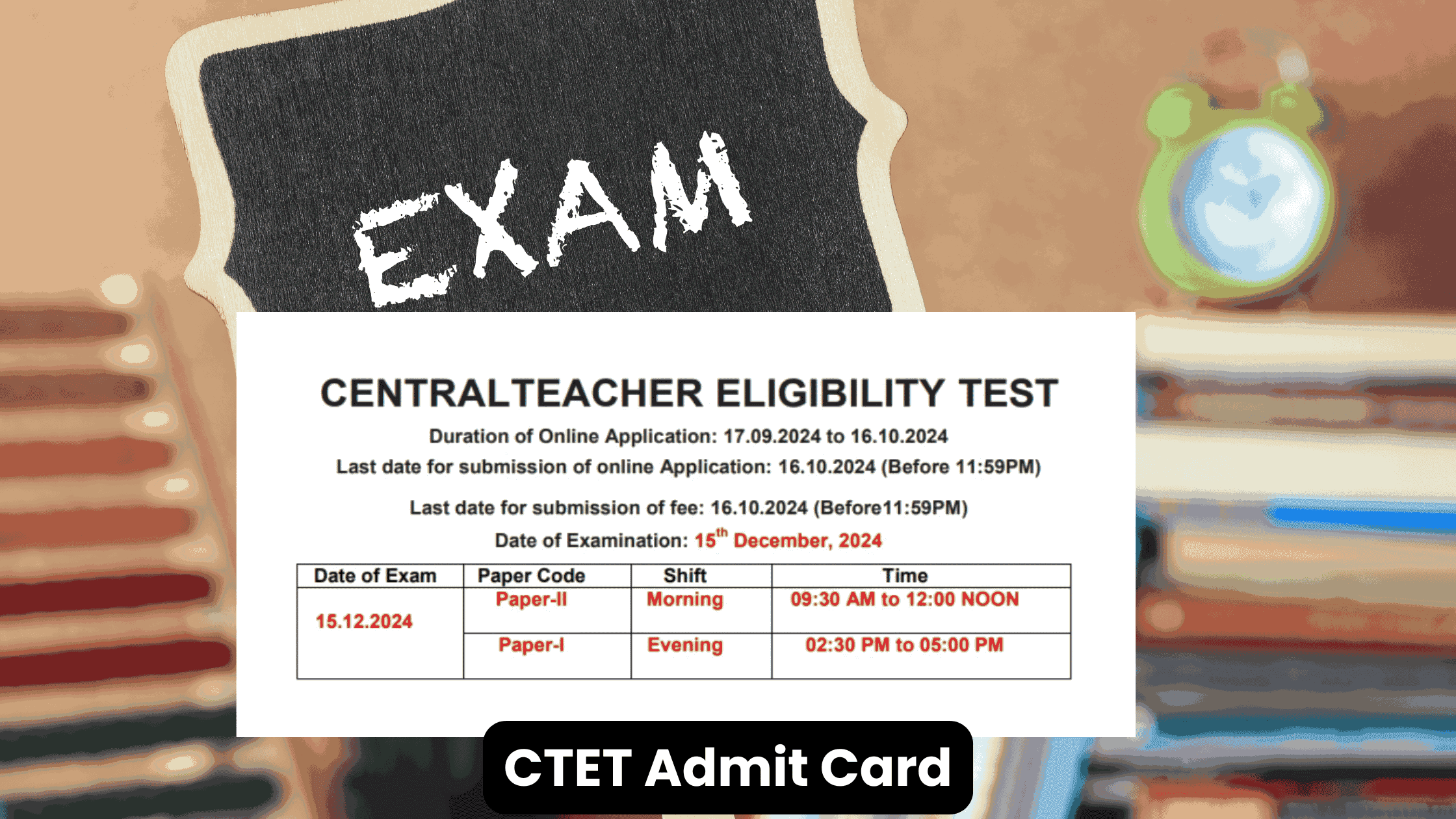 CTET Admit Card