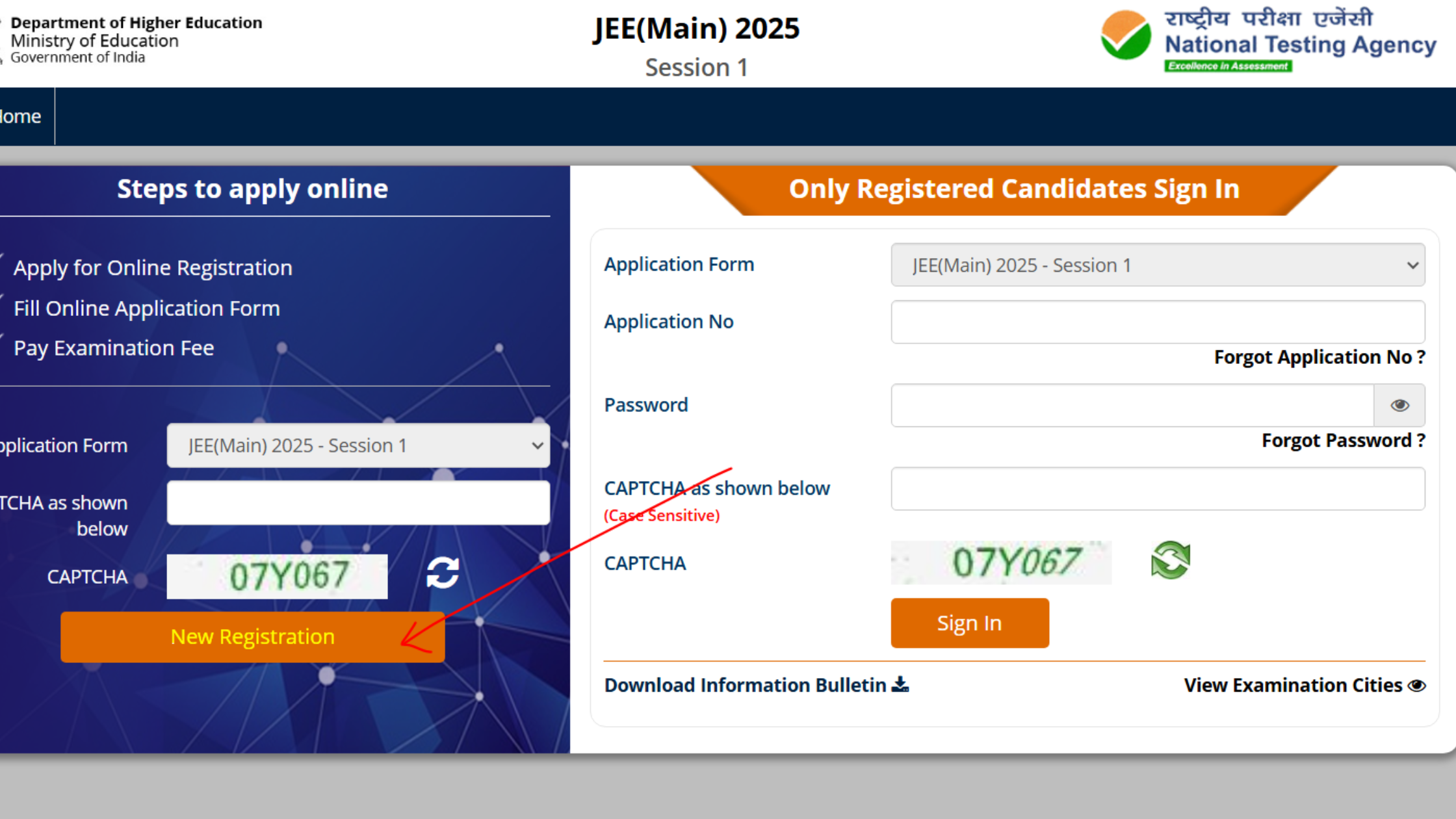 JEE Mains Apply Online