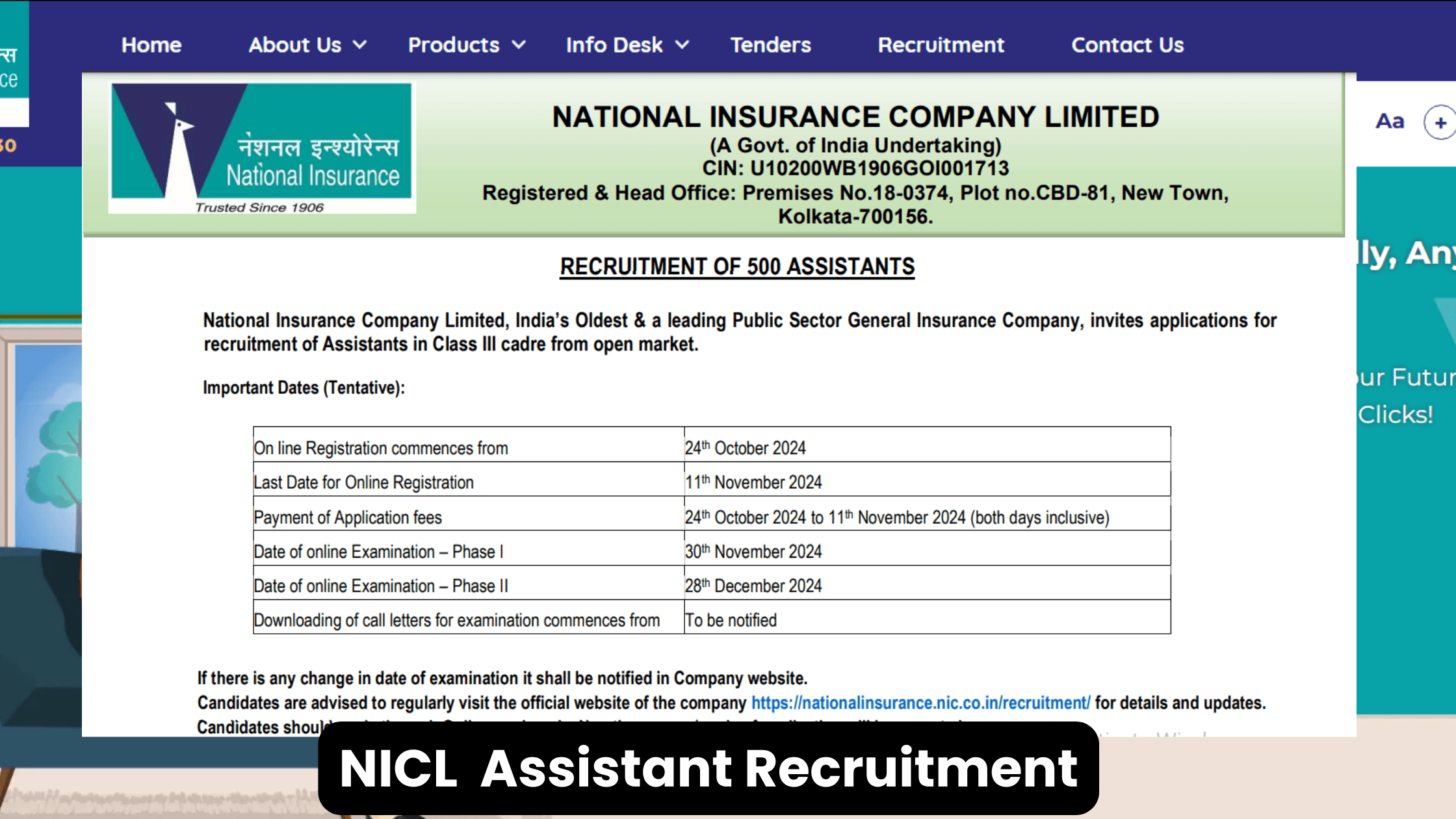 NICL Assistant Recruitment