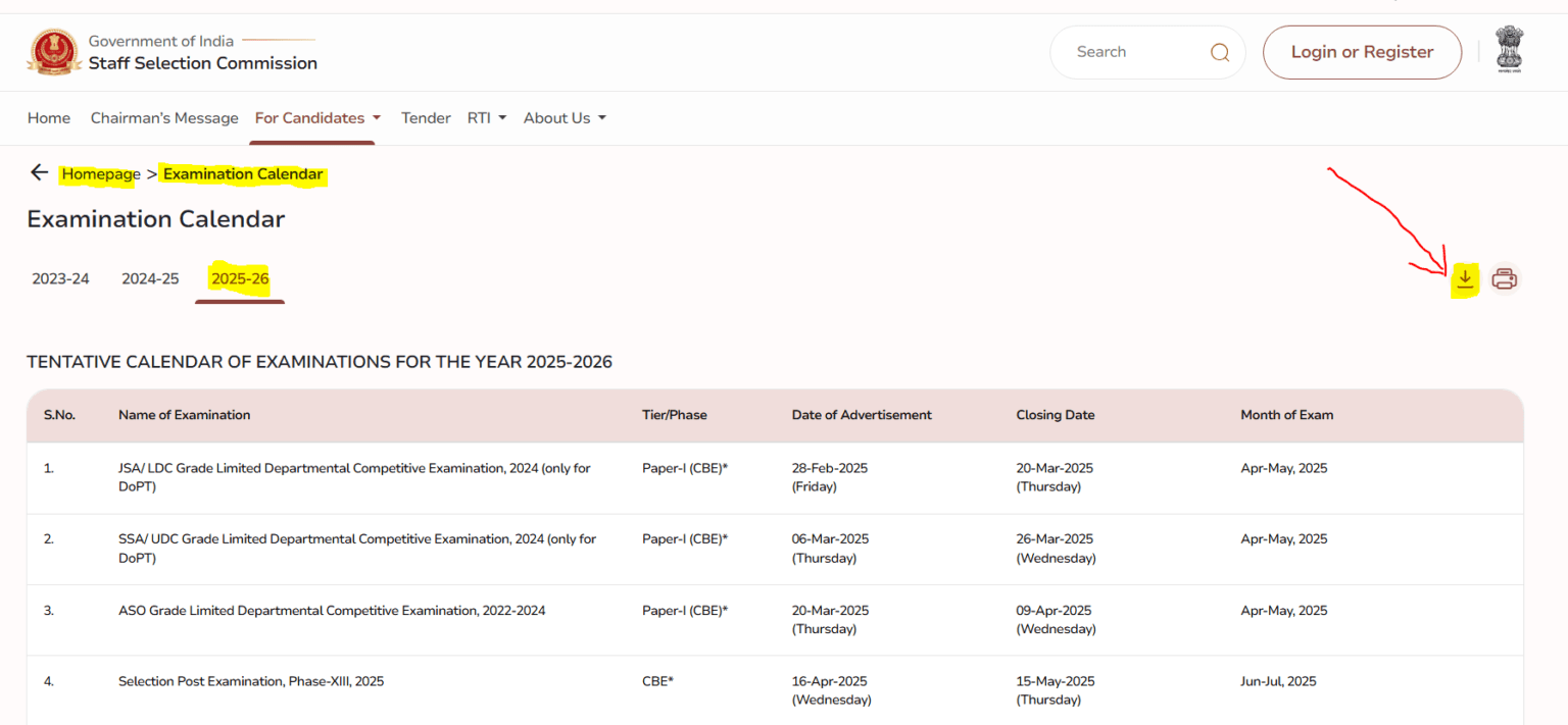 SSC Exam Calendar 2025-2026 [Check Now]: Key Dates for SSC CGL, MTS ...