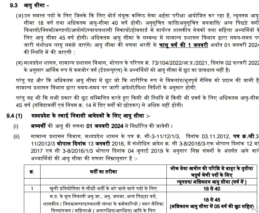 MP ESB Group 5 Paramedical Recruitment 2024-25: Apply Online for 1170 Posts 2 MP ESB Group 5 Paramedical Recruitment 2024 Age Criteria