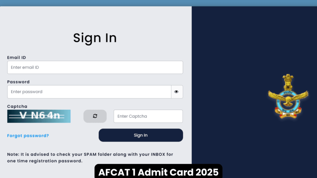 AFCAT 1 Admit Card 2025