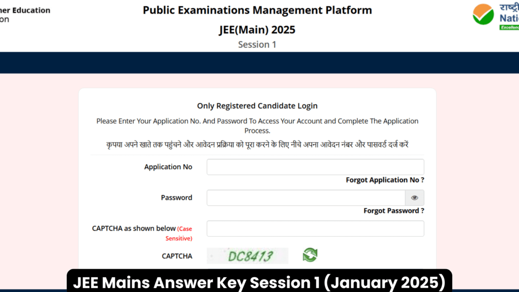 JEE Mains Answer Key Session 1 (January 2025)