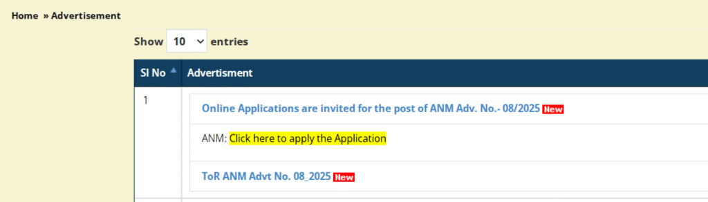 Bihar SHS ANM Recruitment 2025: Apply Online from 14th August @shs.bihar.gov.in 2 Bihar SHS ANM Recruitment 2025 apply link on the Bihar SHS Advertisement Page