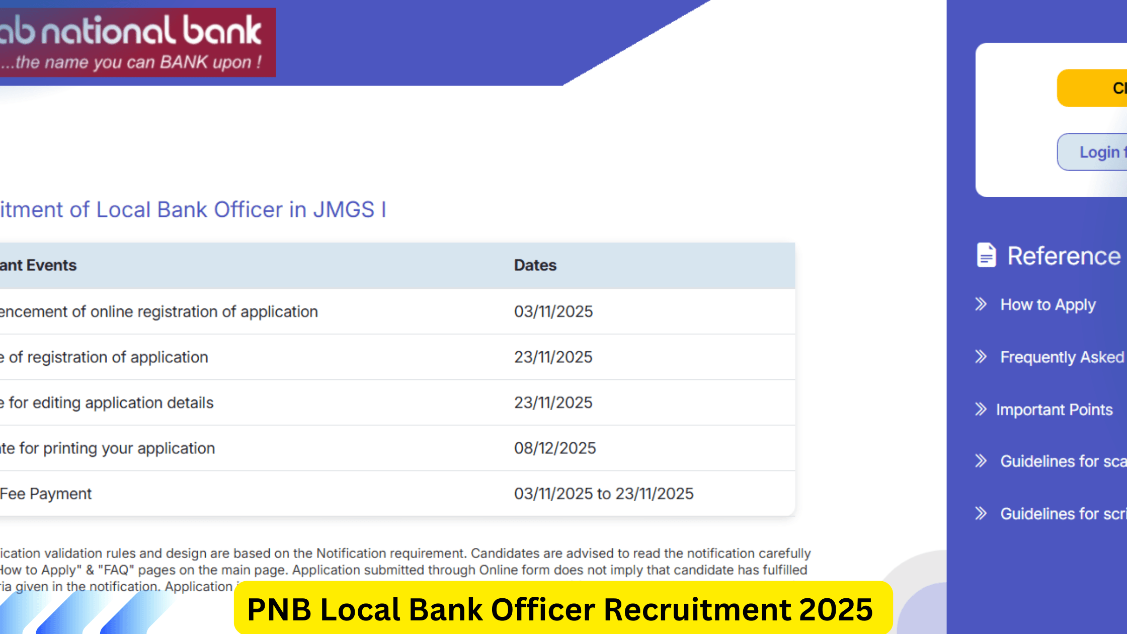 PNB Local Bank Officer Recruitment 2025