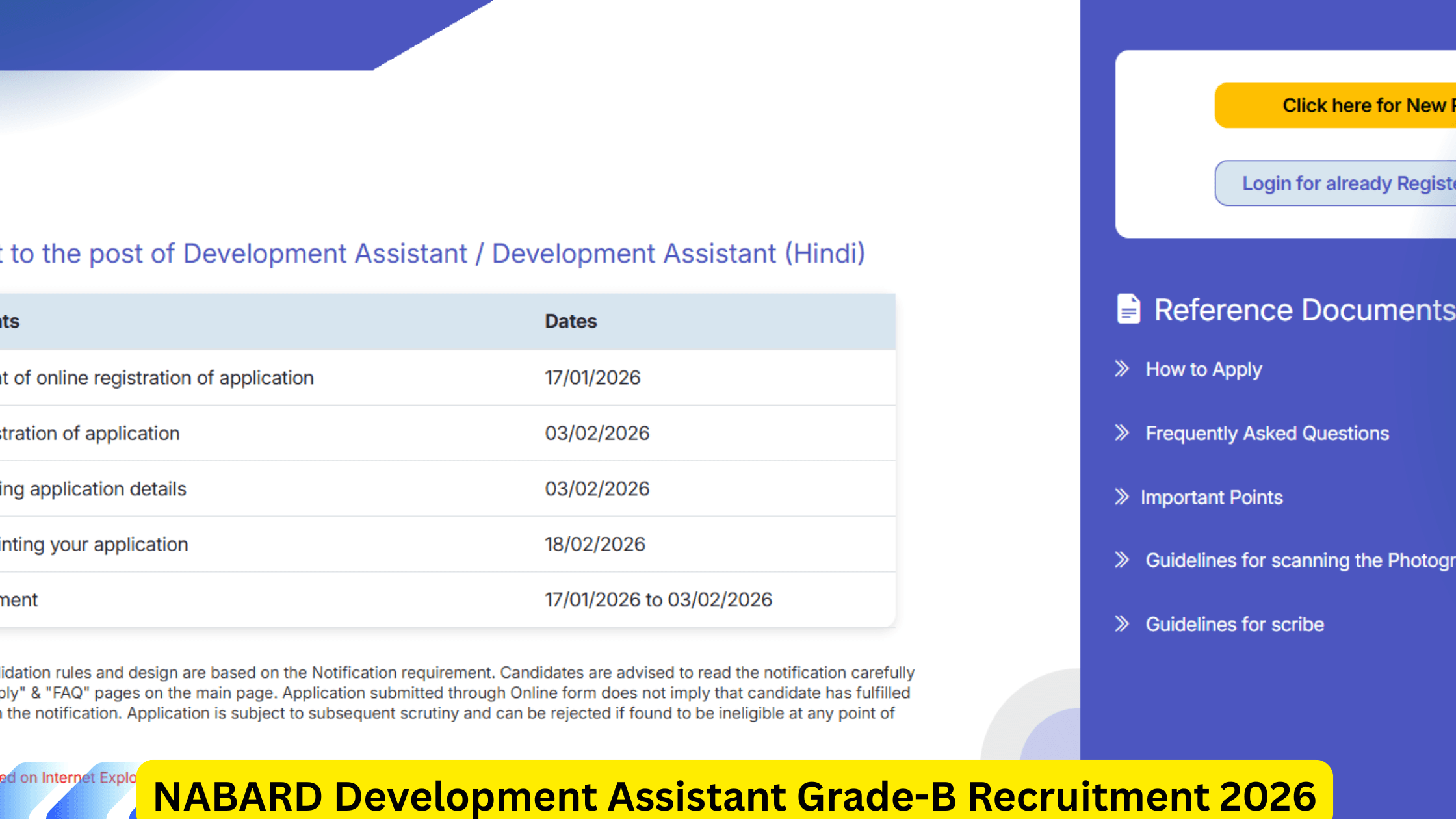 NABARD Development Assistant Grade-B Recruitment 2026