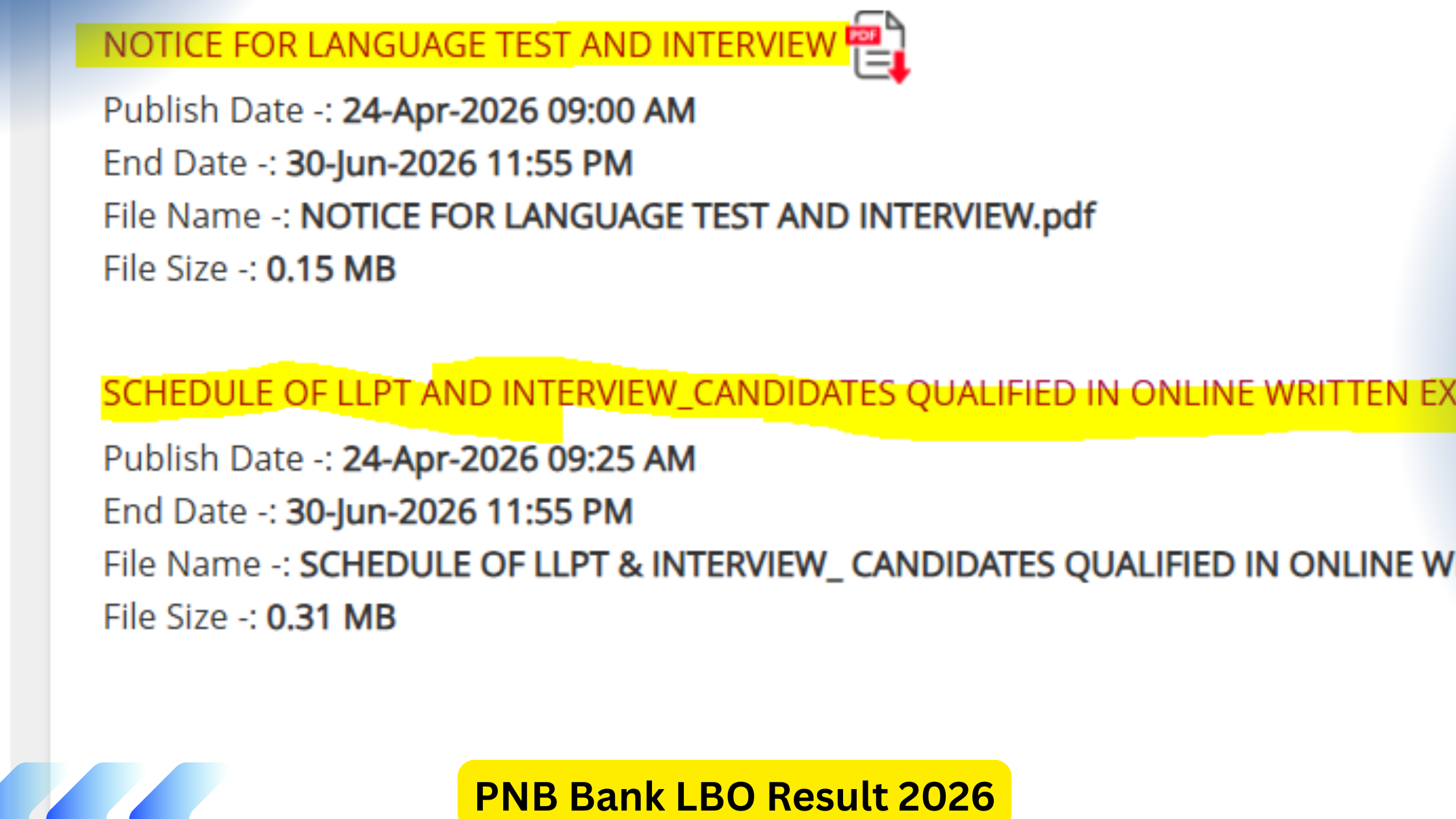 PNB Bank LBO Result 2026