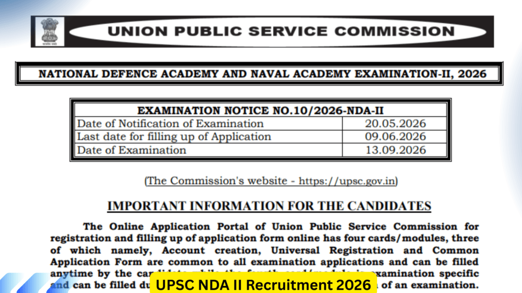 UPSC NDA II Recruitment 2026