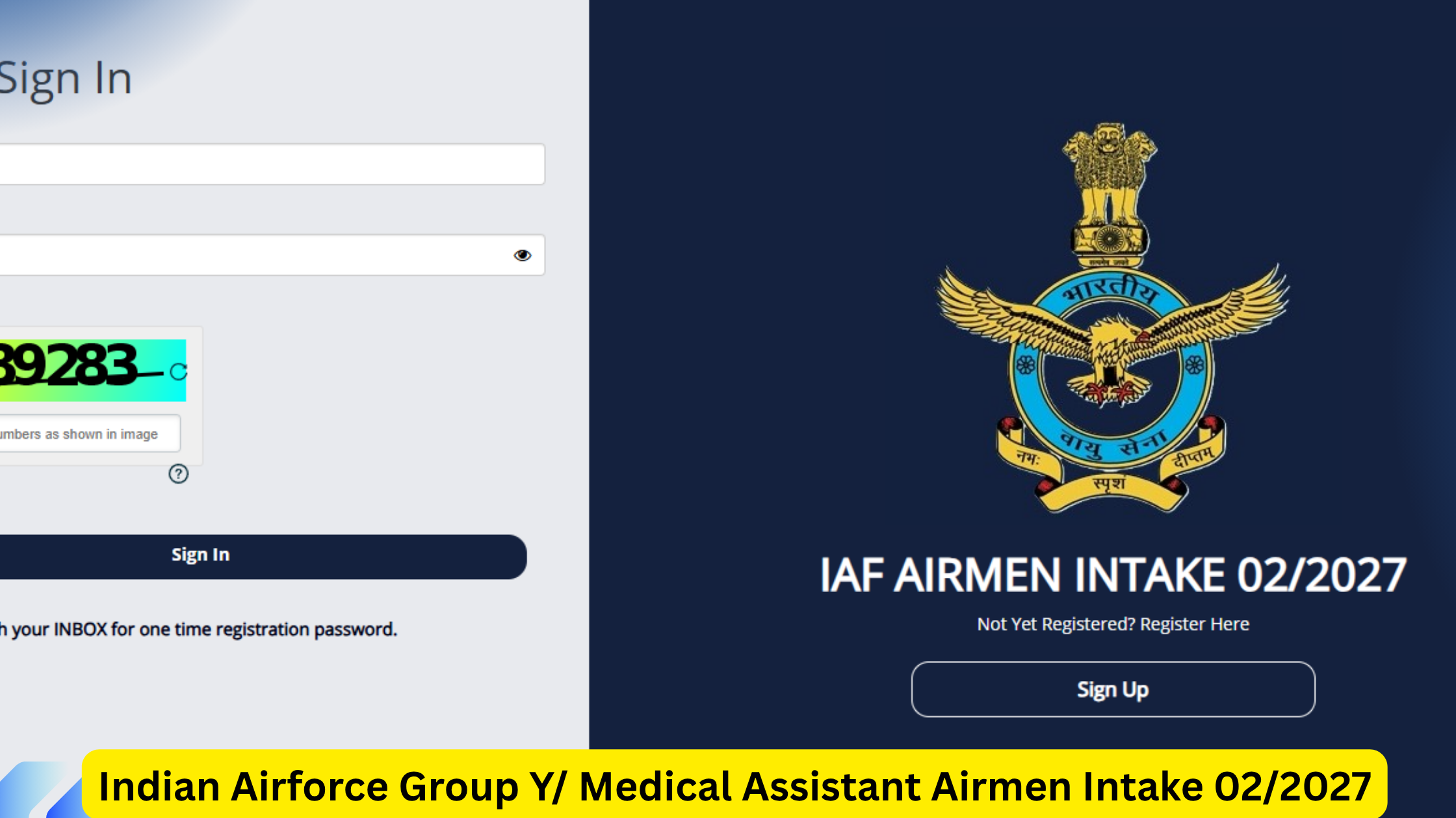 Indian Airforce Group Y/ Medical Assistant Airmen Intake 02/2027 Recruitment 2026